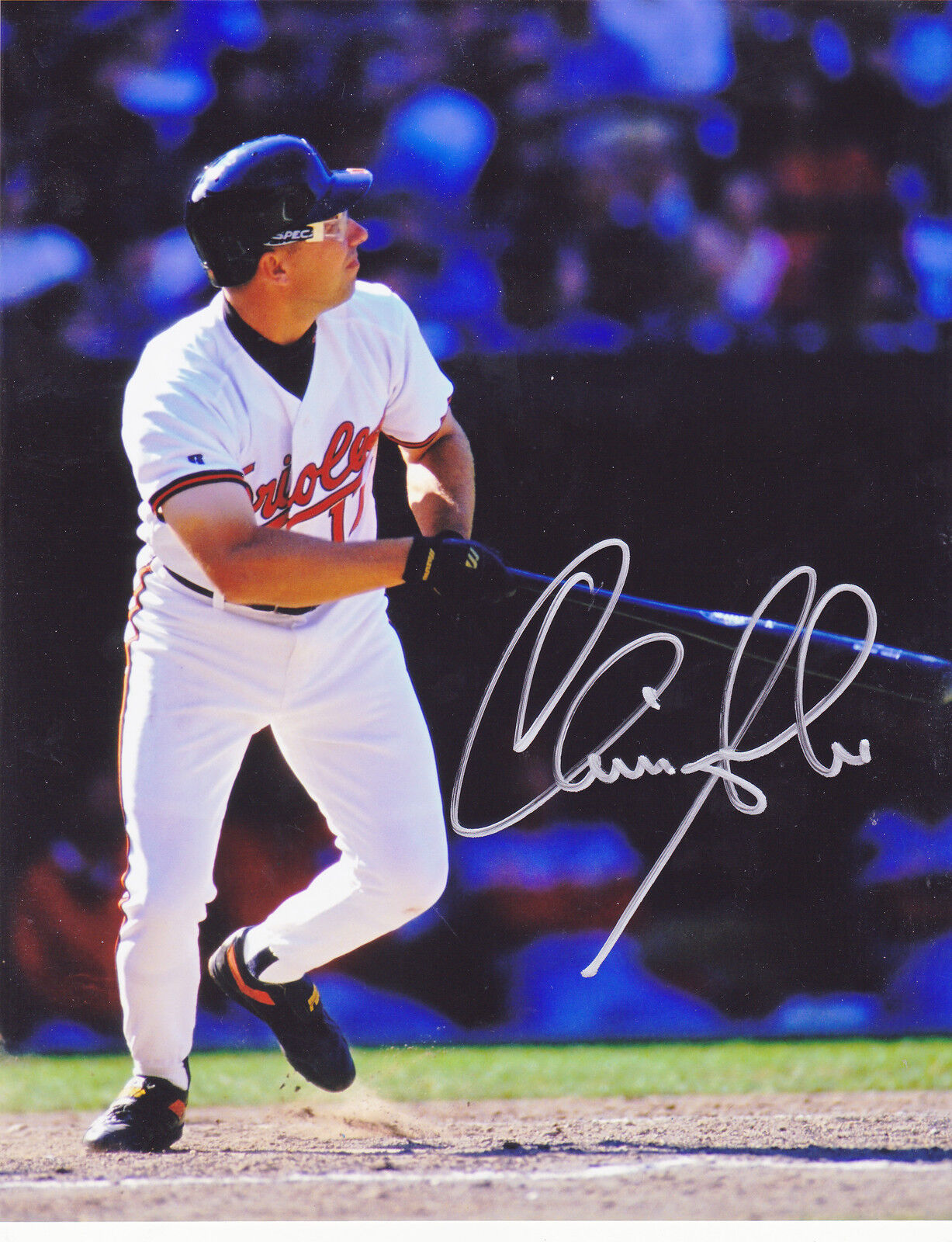 CHRIS SABO BALTIMORE ORIOLES ACTION SIGNED 8x10