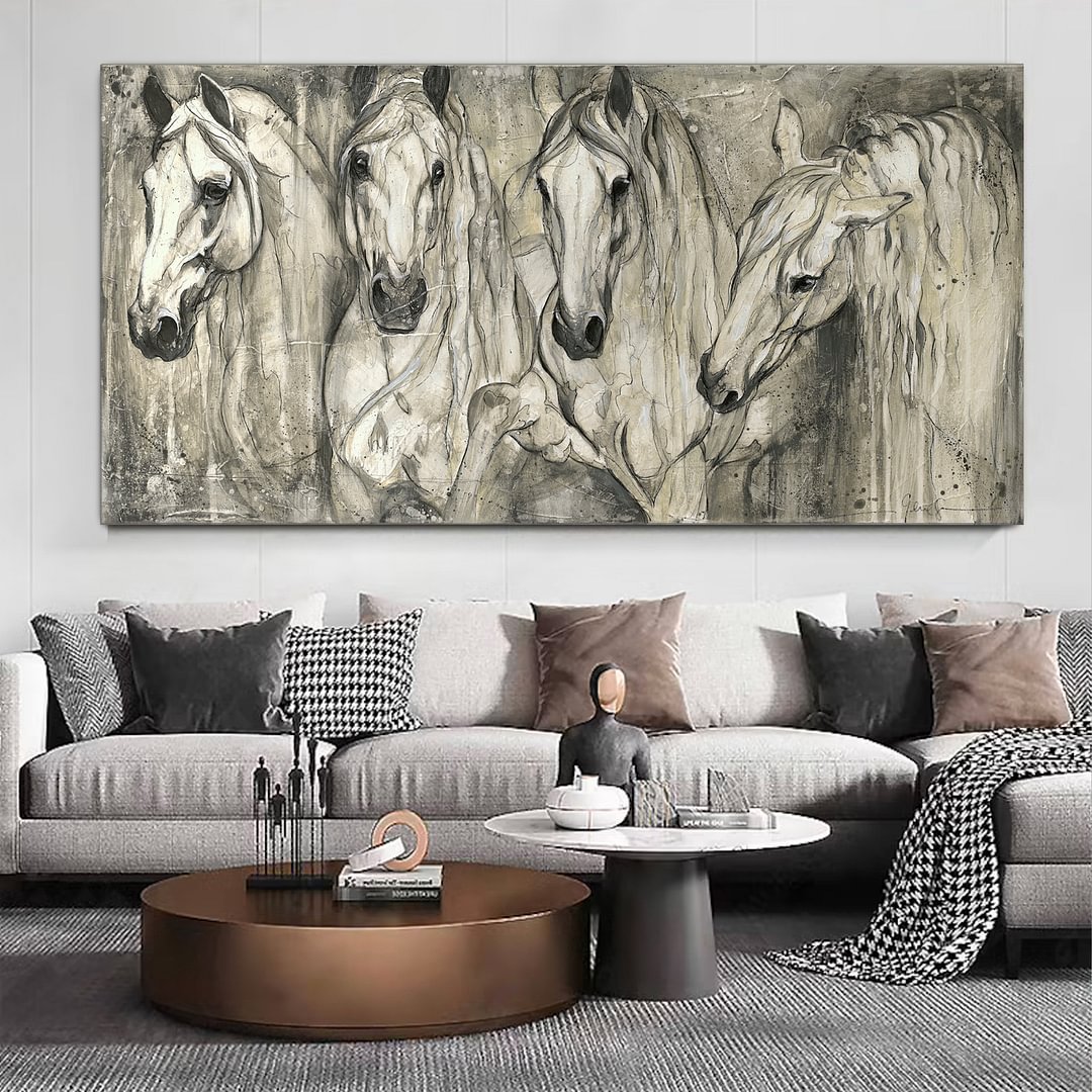 Modern Large Canvas Horse Painting Canvas