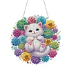 Diamond Painting Acrylic Succulent White Cat Diamond Painting Art Pendants for Adults