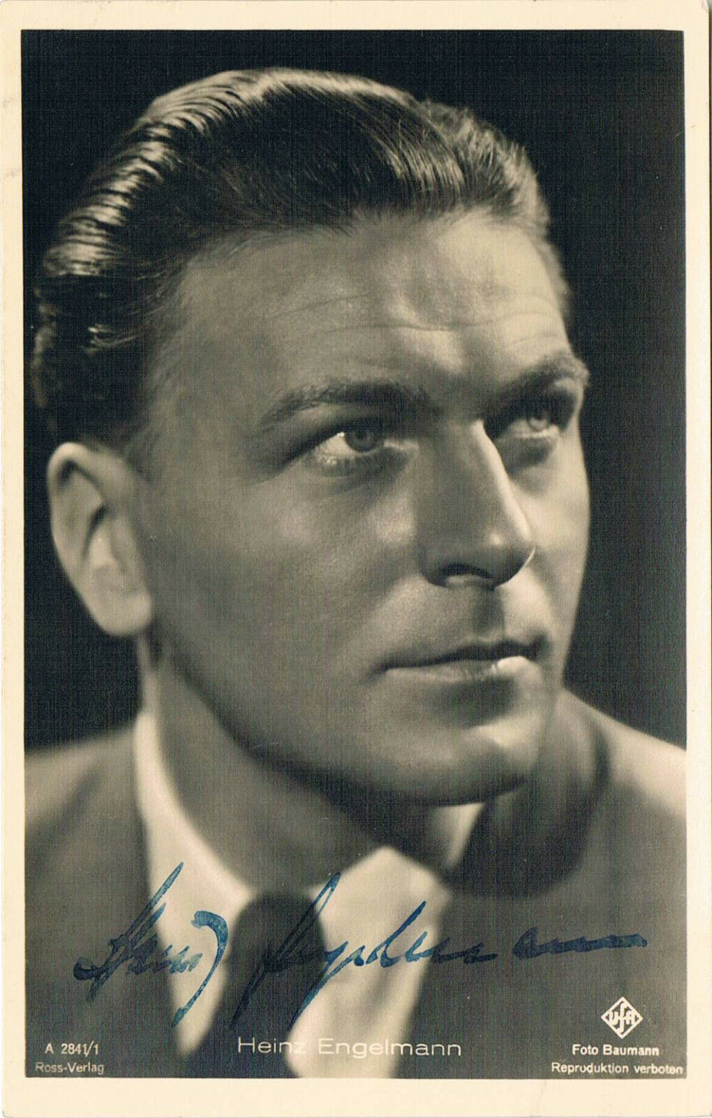 Heinz Engelmann 1911–96 genuine autograph signed postcard Photo Poster painting 3.5x5.5