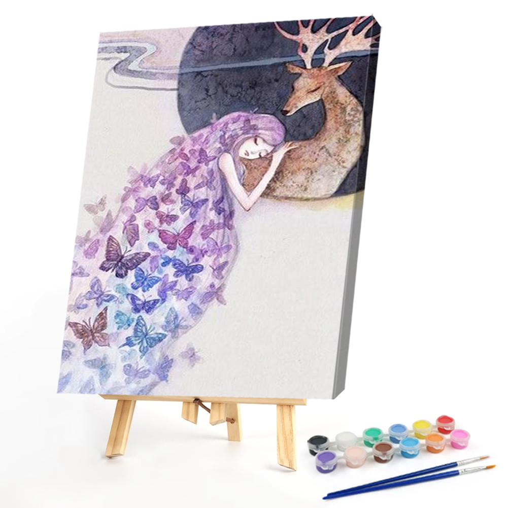 

40*50CM - Paint By Numbers - Butterfly Elk, 501 Original