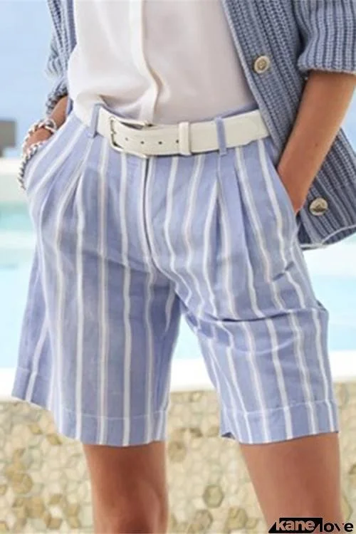 Stripe Pockets Shorts