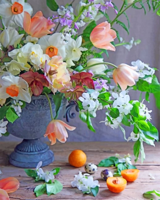 

Floral Still Life – Paint By Numbers - 40*50CM, 501 Original