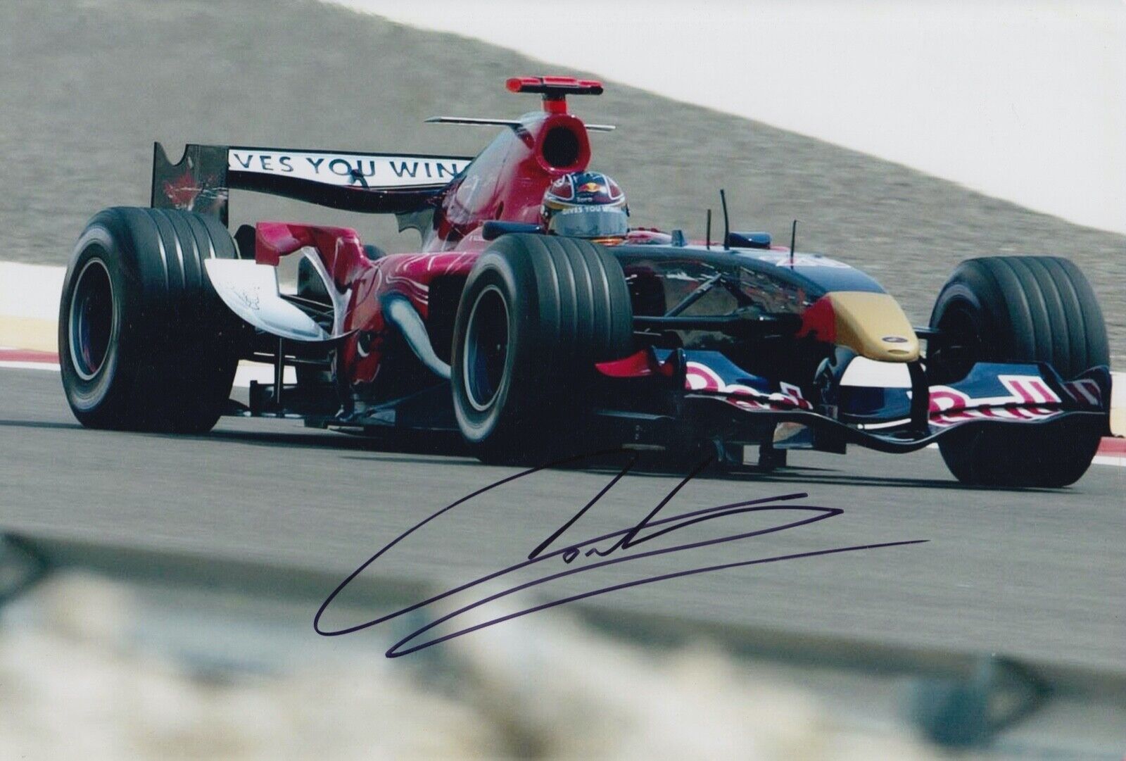 Vitantonio Liuzzi Hand Signed 12x8 Photo Poster painting F1 Autograph Scuderia Toro Rosso 2