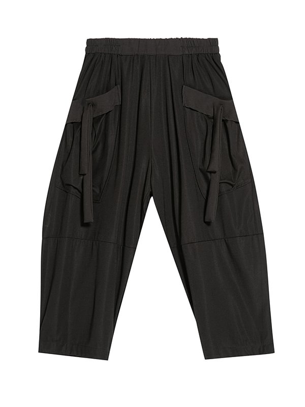 Original Large Pocket Casual Cropped Harem Pants