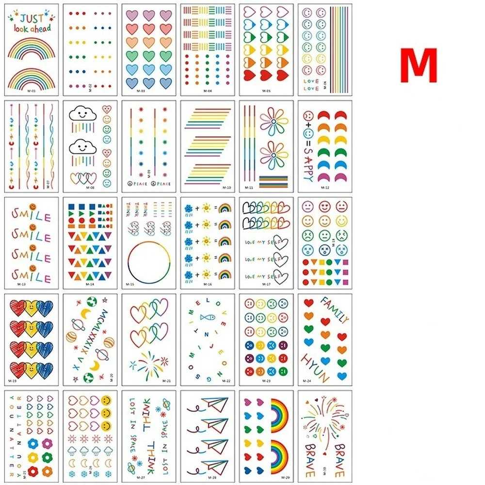 30pcs Ankle Black Line Body Art Flash Fake Waterproof Temporary Tattoos Women Arm Leg Chest Tatto Stickers Custom Flower Tatoos