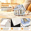 DIY 3D Diamond Painting Wooden Puzzle, Jigsaw Puzzle Diamond Art Holiday Party Xmas Decorations Hanging Kits