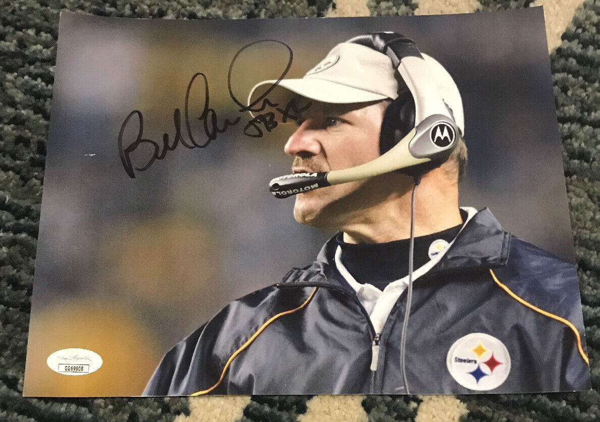 BILL COWHER HAND SIGNED 8x10 Photo Poster painting SUPER BOWL XL STEELERS COACH JSA COA