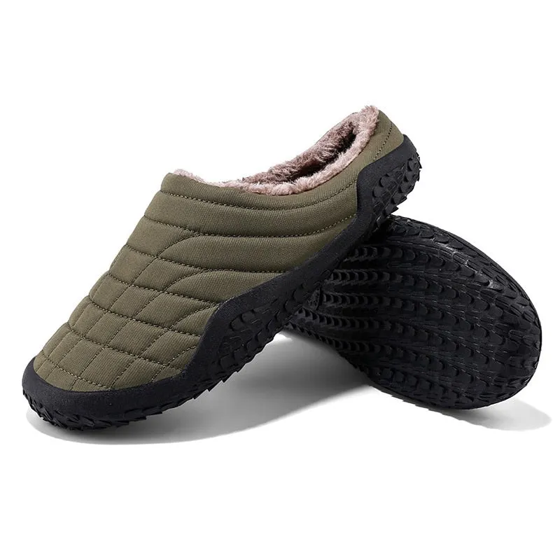 Waterproof Men Home Soft lippers Men Winter Shoes Solid Plush Sneakers House Slippers Indoor Warm Shoes Casual Zapatillas Hombre