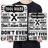Tool Rules - Vintage Metal Signs - 20*30cm/30*40cm