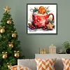 >SALE<5D DIY Full Round Drill Diamond Painting Christmas Mug Drinks Kit Decor 30x30cm