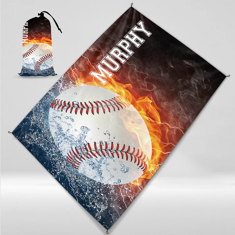 Personalized Baseball Outdoor Beach Mat, Picnic Mat|23