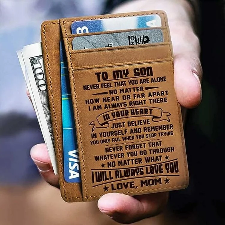 Mom To Son - No Matter What I Will Always Love You - Card Wallet The Cold Blanket