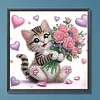 Flower Kitten - Crystal Rhinestone Diamond Painting