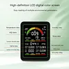9 In 1 Multifunctional Air Quality Detector Carbon Dioxide Airs Tester Gas Detector LCD Screen Temperature/Humidity Tester Noise/CO2/TVOC/AQI/C6H6/HCHO/CO Detect