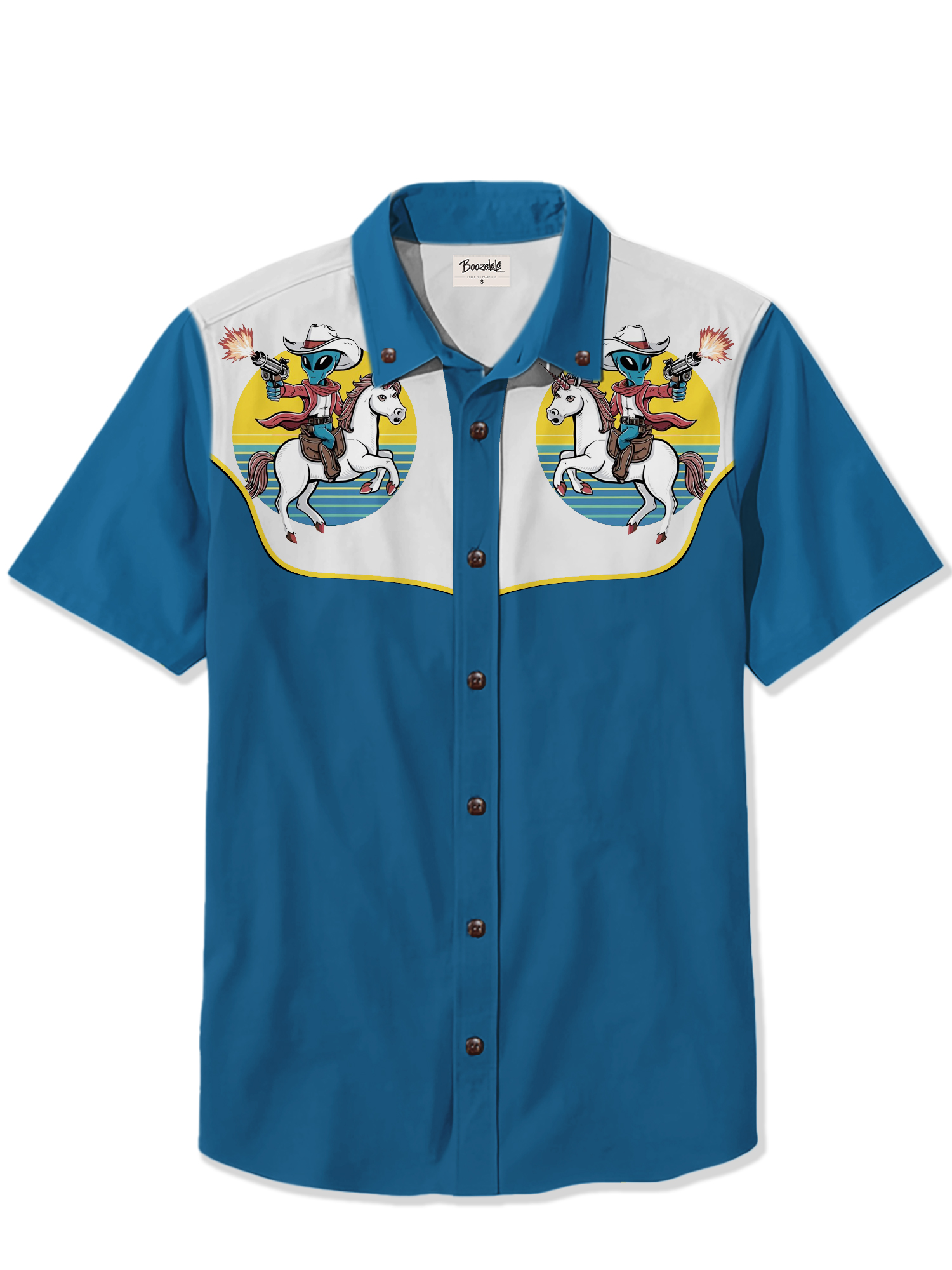 Alien Cowboy Shooting - 100% Cotton Shirt