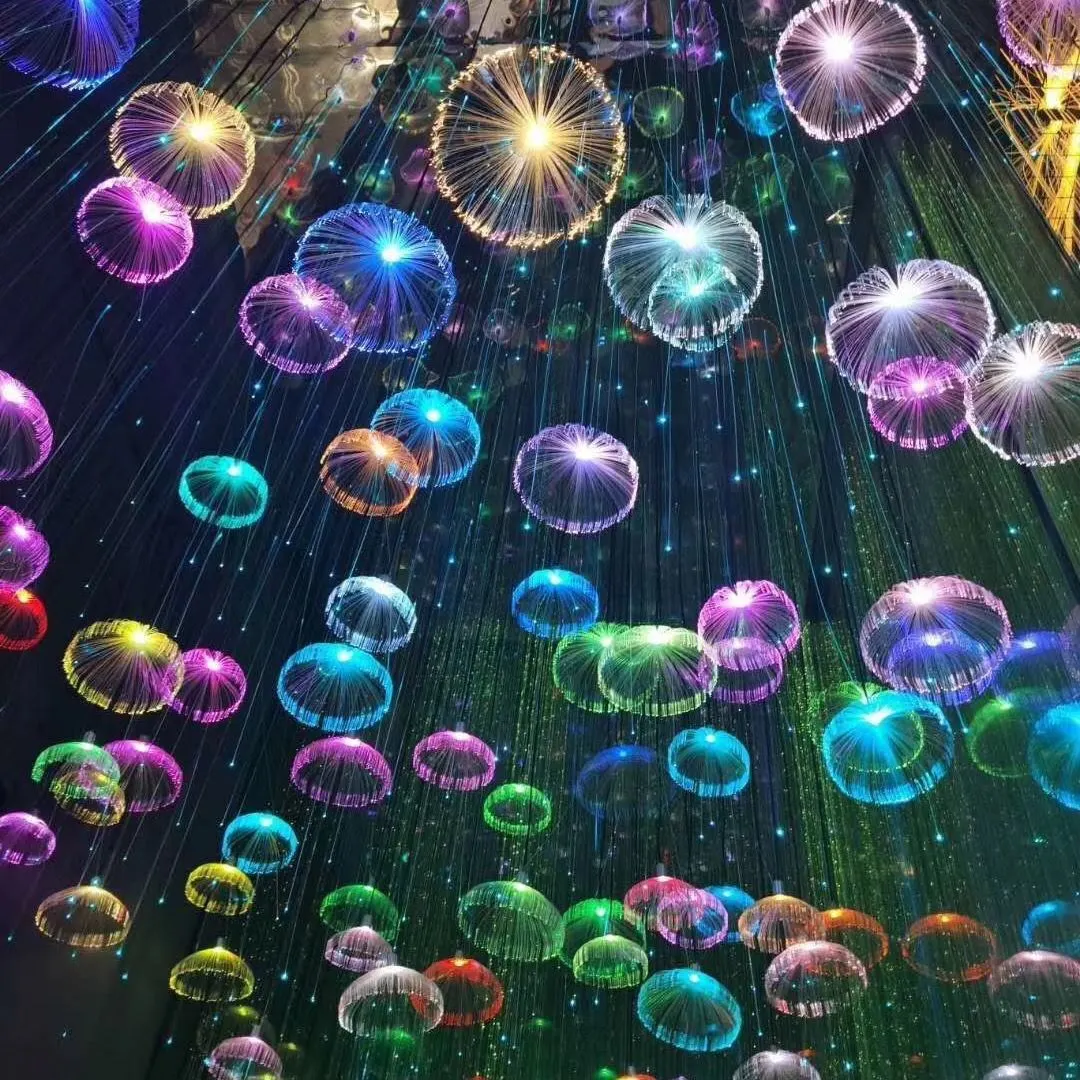 Jellyfish Light Color Changing LED Fiber Optic Light Restaurant Clear ...