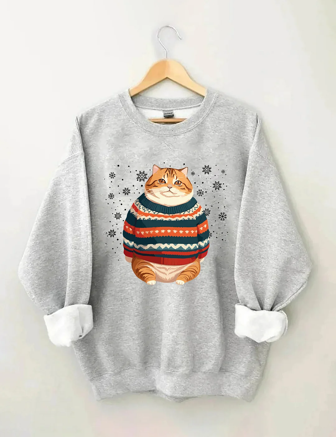 Fat Cat In Sweatshirt