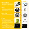 Handheld Vacuum Cordless Car Vacuum 4500PA Portable Car Vacuum Cleaner for Car