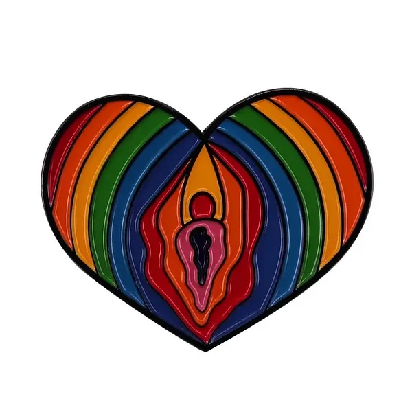 Foto del pin Corazón Fantasma Arcoíris