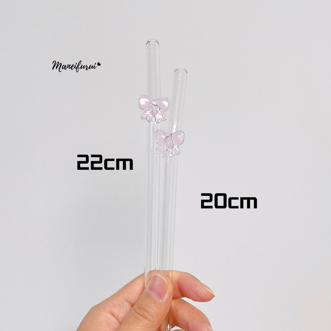 Maneifurui™ 🎀 Bow  Glass Straw