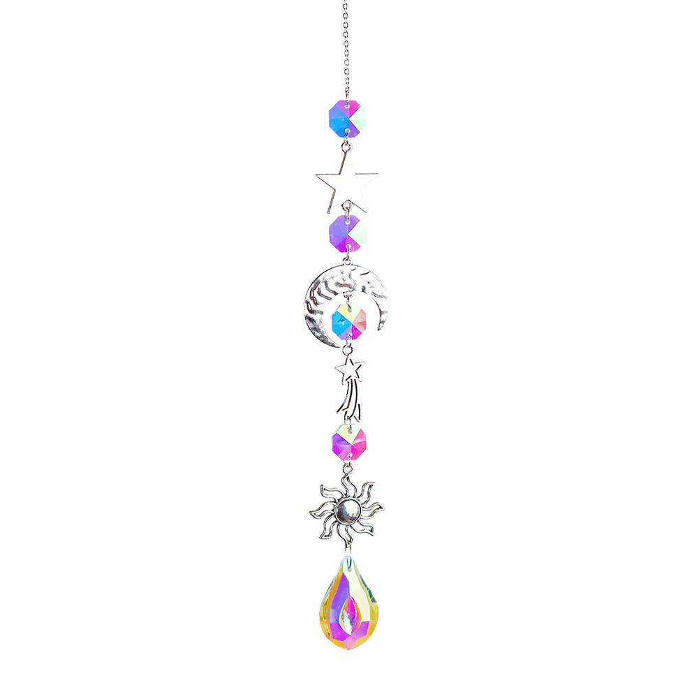 Crystal Wind Chime Ornament Garden Window Hanging Light Catching Pendant