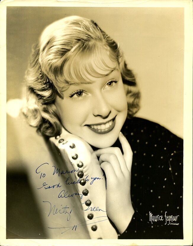 Vintage MITZI GREEN Signed Photo Poster painting