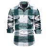 Men's Business Fashion Plaid Long Sleeve Shirt