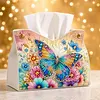 DIY PU Diamond Painting Tissue Box Kit Desktop Tissue Holder with Rhinestone Diamond Desk Decorative Tissue Box for Adults Desktop Storage Organizer
