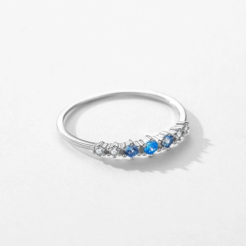 Minimalist Round Sterling Silver Plating Inlay Zircon Rhodium Plated Women’s Rings Earrings