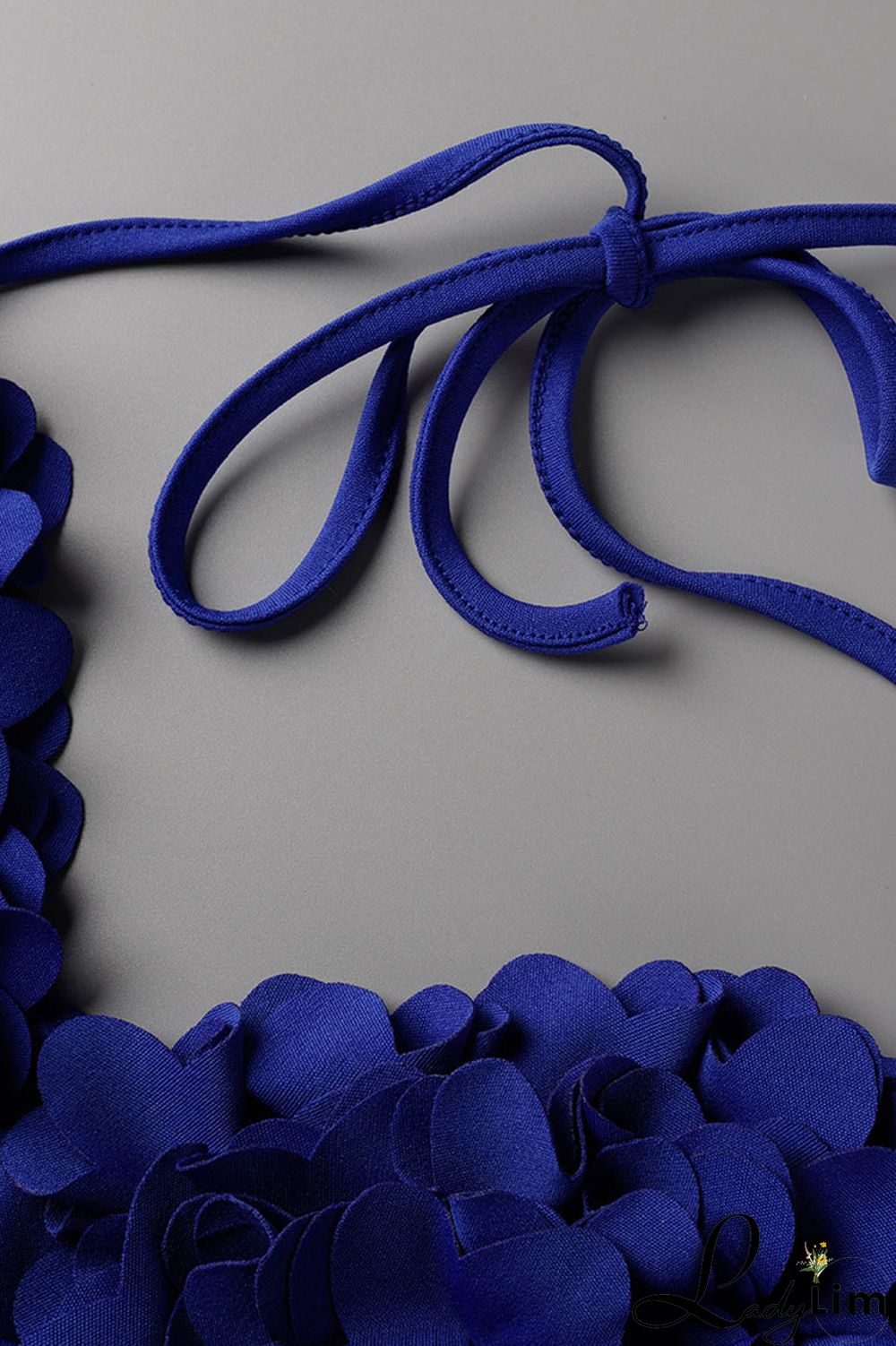 Pink Sexy Solid Split Joint Halter Sleeveless Two Pieces