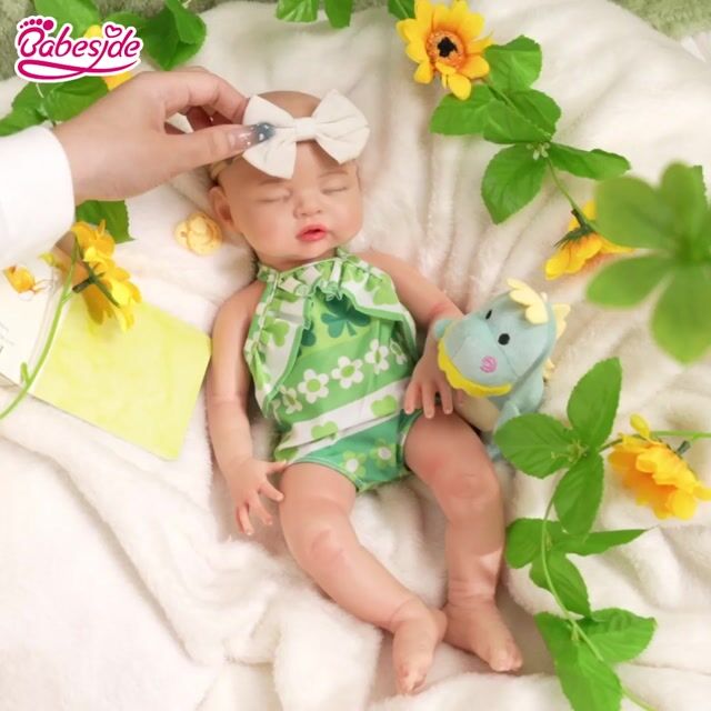 Babeside Sleeping Full Silicone Baby Nancy 12"/16'' Little Infant Girl Emotional Comfort Companion
