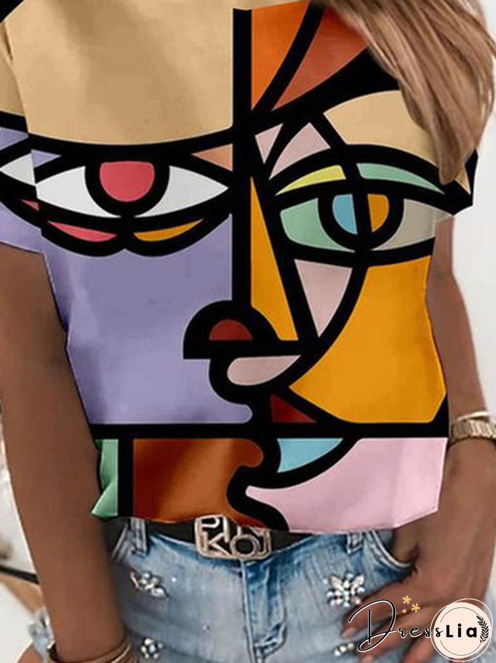 Crew Neck Casual Jersey T-Shirt