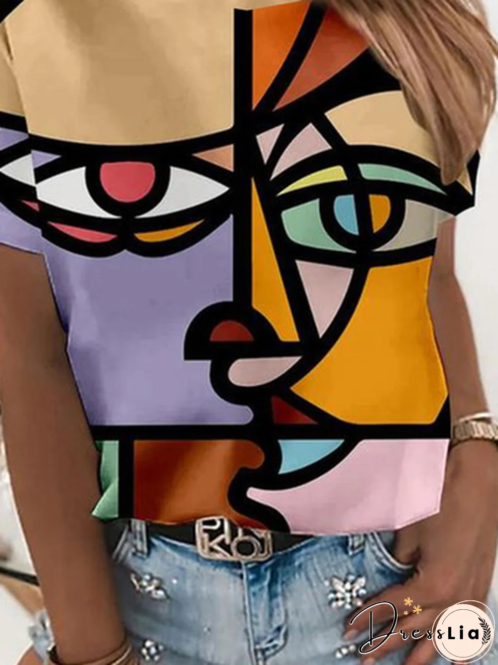 Crew Neck Casual Jersey T-Shirt