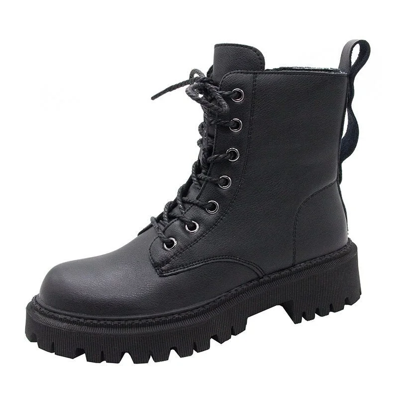 Christmas Gift Ankle boots ins hot-selling motorcycle boots 2021 new women's fashion leather platform party women's boots shoes winter boots