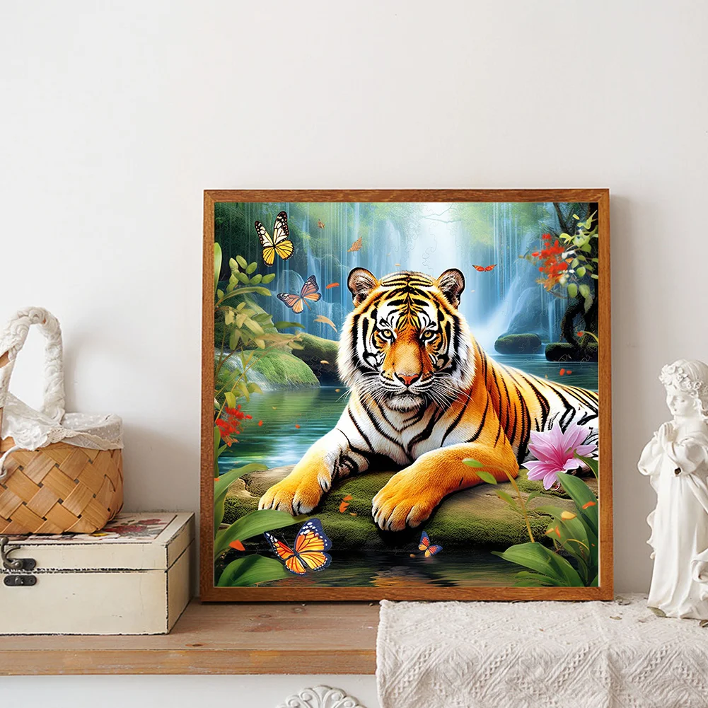 Diamond Painting - Full Round Drill - Forest Tiger(Canvas|30*30cm)