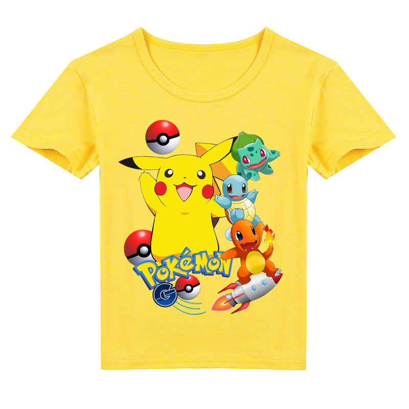 Mayoulove Pikachu T-Shirt - Cute Pokemon Graphic Tee for Kids - Perfect for Fans of Pikachu and Pokemon - Soft and Comfortable Fabric - Ideal for Boys and Girls - Available in Multiple Sizes-Mayoulove