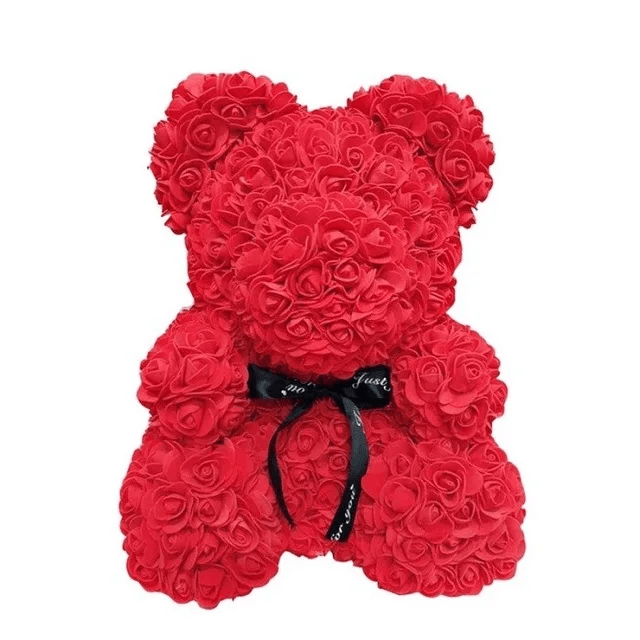 Rose Heart Bear Red