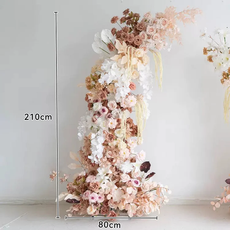 Brown Series Horn Arch Wedding Backdrop Decor Floral Arrangement