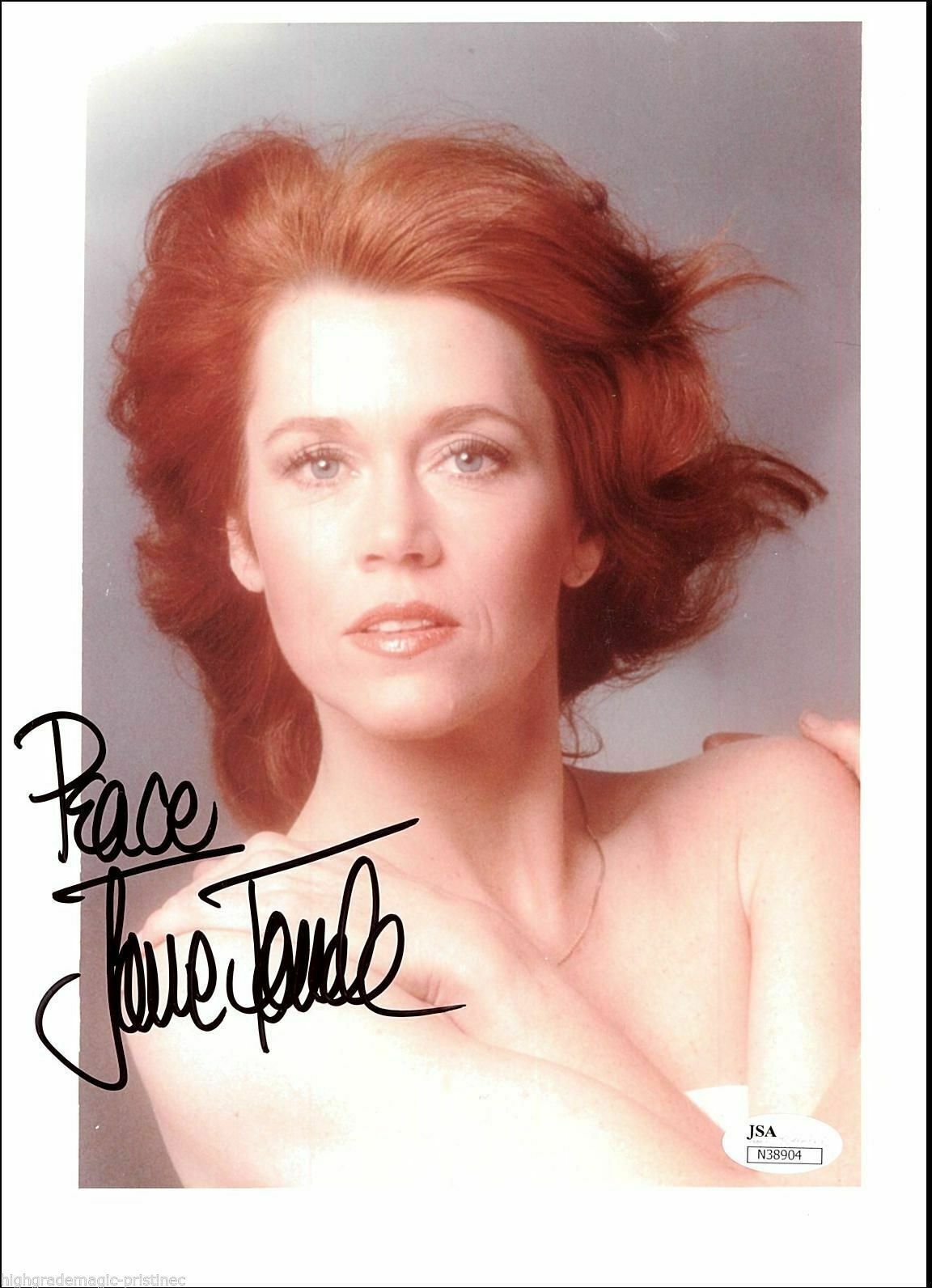 JANE FONDA AUTOGRAPHED SIGNED 8X10 STUDIO Photo Poster painting JSA COA #N38904