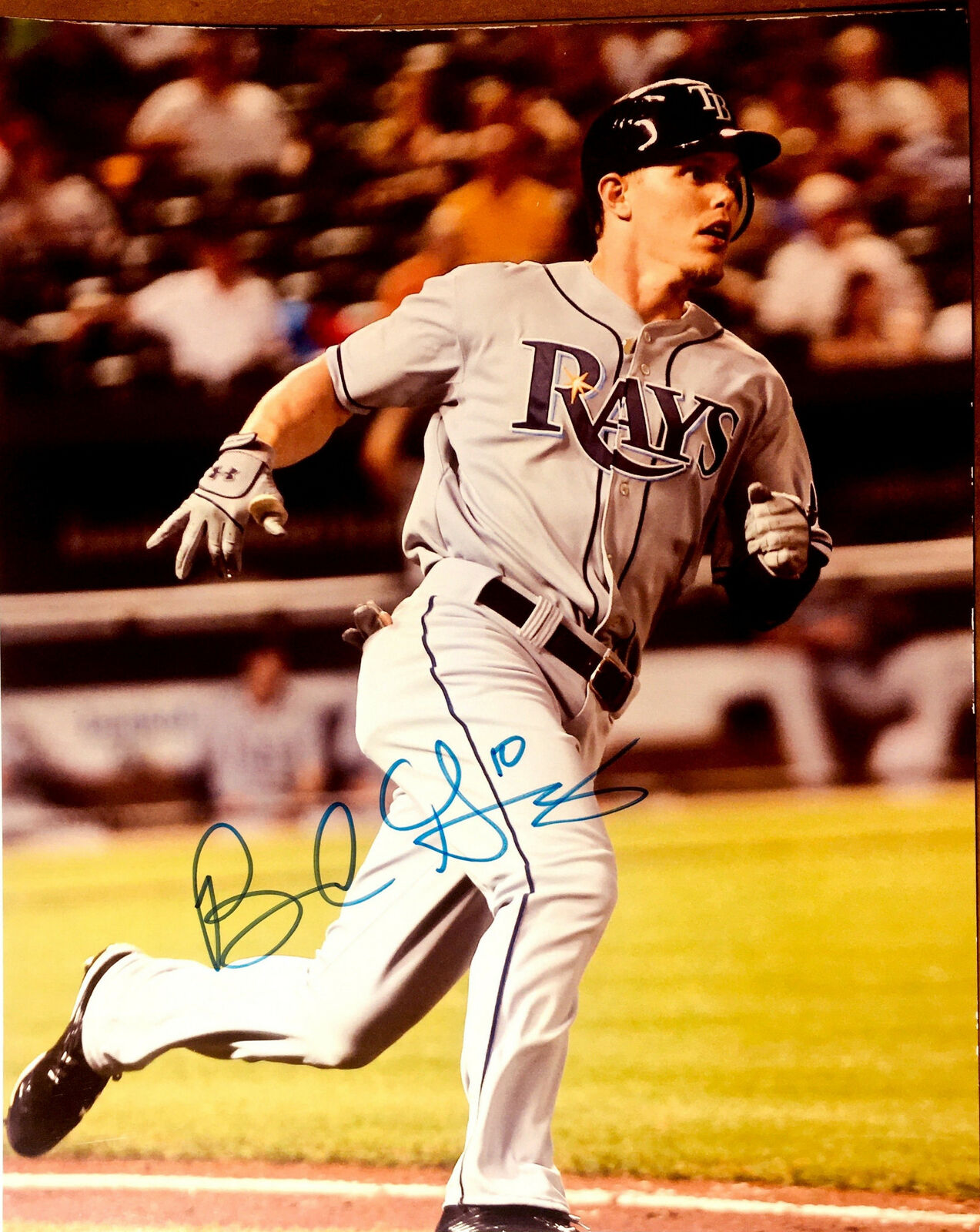 Brandon Guyer Signed 8x10 Photo Poster painting Tampa Bay Rays Cleveland Indians Autograph Auto