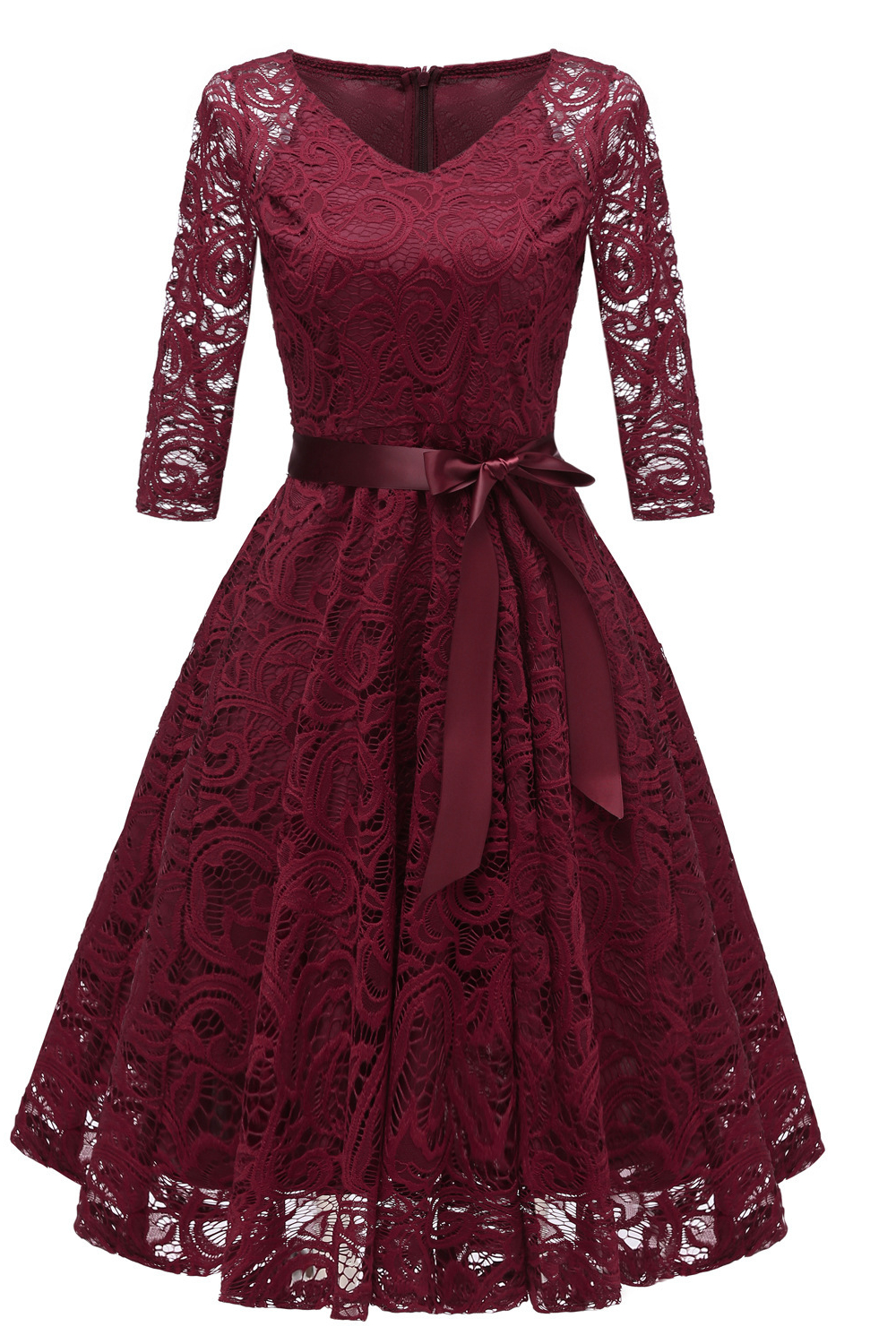 Gorgeous Lace Homecoming Dress With Sleeves Online