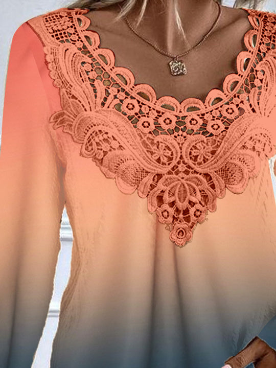 Women Half Sleeve V-neck Solid Color Dress