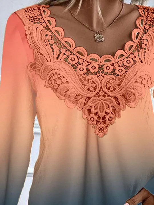 Women Half Sleeve V-neck Solid Color Dress