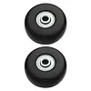 1 Pair Rubber Casters Mute Trolley Case Wheels Deluxe Repair Tool (54*18mm)