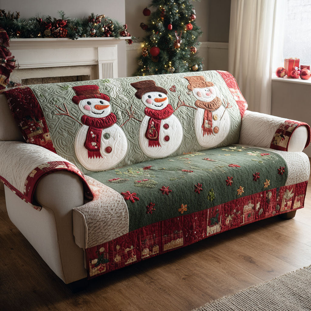 Merry Frost Quilted Sofa Cover NCU0TV833 everthome