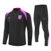 Kids Kit England 25-26 1/4 Zip Tracksuit black Chandal