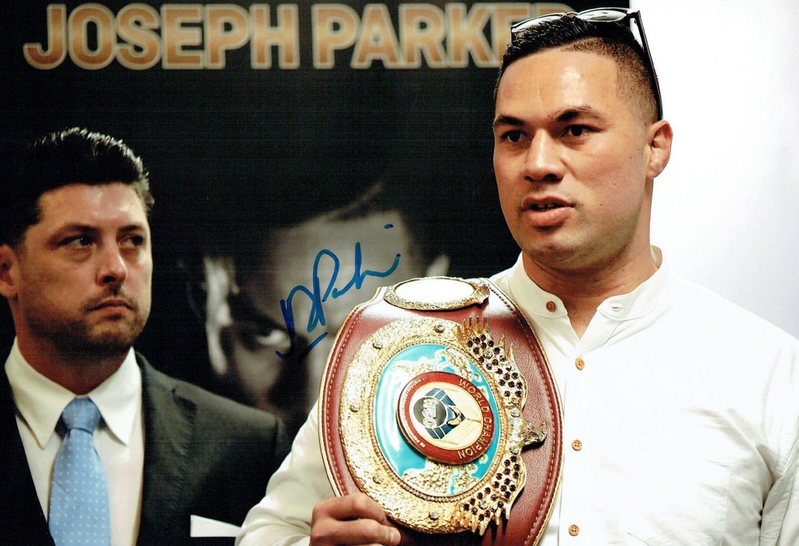 Joseph PARKER Signed Autograph Photo Poster painting 3 AFTAL COA New Zealand Boxer WBO Champion