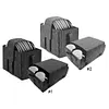 2PCS Camping Dinnerware Organizer with Dividers Motorhome Camping Glass Carrier