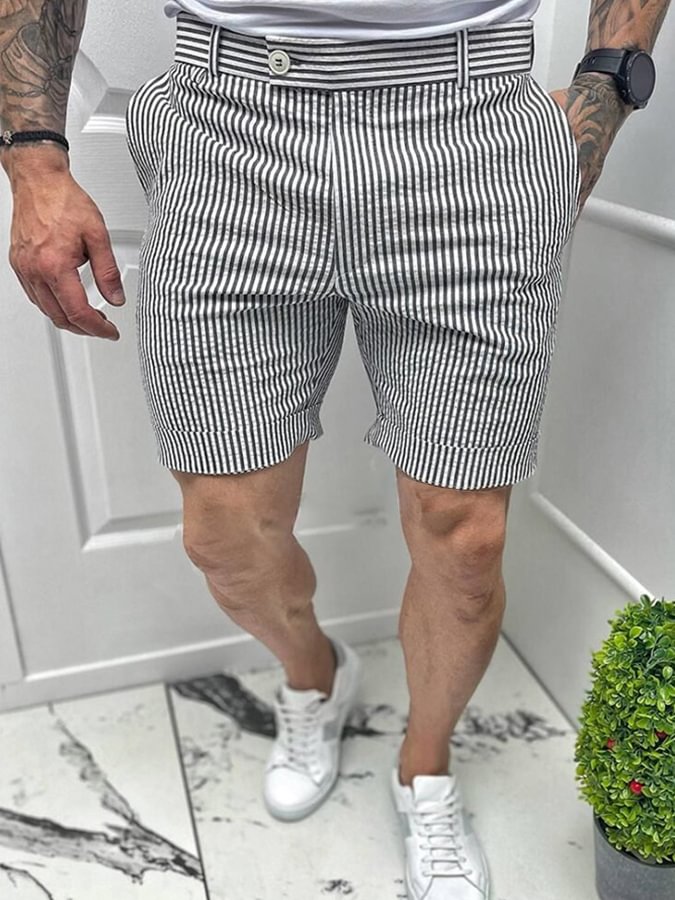Men's Casual Striped Shorts